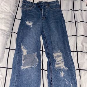 wild fable high rise straight baggy jeans size 00 short